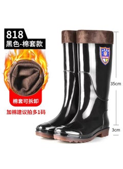 Buy Thickened Sole Mens Waterproof Rain BootsAuthentic beef tendon bottom high barrel thickened cotton sleeve Authentic beef tendon bottom high barrel thickened cotton sleeve in UAE