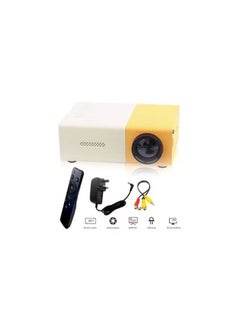 اشتري YG300 Portable QVGA LED 400 Lumens Projector With Remote Control YG300 White/Yellow في السعودية