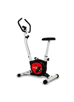 Buy SPARNOD FITNESS SUB-49 Upright Exercise Bike for home gym - LCD Display, Height Adjustable Seat, Compact design and 4 Kg Flywheel - Perfect Cardio Exercise Cycle Machine for Small Spaces - Black in UAE