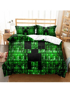 اشتري 3 in 1 Allover print Minecraft Double Duvet Cover Set Includes 2 Pillowcases في السعودية