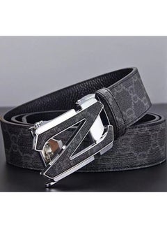 اشتري 120CM Z Skin GD Pattern Automatic Buckle Fashion  Casual Plaid Belt في الامارات