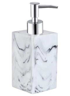 Buy Soap Dispenser for Bathroom Kitchen Countertop Lotion Liquid Dispenser Soap Bottle Ceramic Soap Pump Marble Hand Soap Dispenser17 oz White in UAE