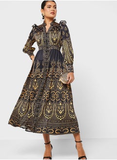 Buy Abstract Print Dress in UAE