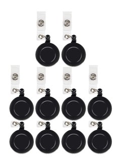 Buy 10-Piece Badge Reel for ID Cards Black in UAE