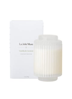 اشتري LA JOLIE MUSE Vanilla & Coconut Scented Candles, Candles Gifts for Women, Natural Soy Wax Candles for Home Scented, 80 Hours Long Burning في الامارات