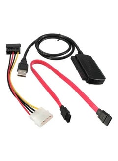 اشتري USB 2.0 To IDE SATA Hard Drive Converter Cable With Power Supply في السعودية