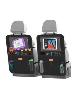 اشتري Backseat Car Organizer With iPad Holder And 6 Storage Pockets, Back Seat Protectors Kick Mats For Child Baby Kids, Premium Fabric With Sag Proof, Waterproof, Stain Resistant And Easy Clean في السعودية