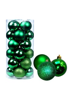 Buy SHATCHI 30mm/24Pcs Christmas Baubles Shatterproof Emerald Green, Christmas Tree Decorations Ball Ornaments Balls Xmas Hanging Decorations Holiday Decor -... in Egypt