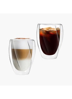 Buy Zen 2-Piece Double Wall Glass Set 350 ml in UAE