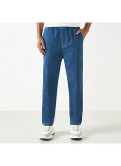 Buy Lee Cooper Solid Relaxed Fit Pants with Pockets in Saudi Arabia