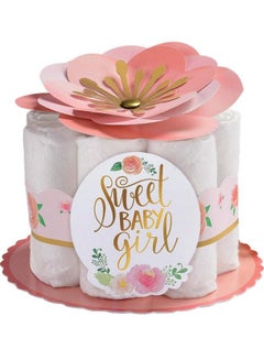 Buy "Sweet Baby Girl" Paper Decorating Kit For Diaper 6Pcs in UAE