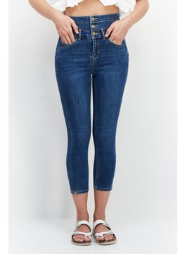 اشتري Women Skinny Fit High Waist Stretchable Denim, Blue في الامارات