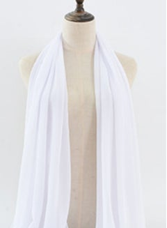 Buy M MIAOYAN Pure color gauze scarf Baotou scarf pearl chiffon bubble scarf chiffon bead headscarf 75*180CM in Saudi Arabia