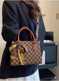 Buy Women's Large-Capacity Plaid Handbag 24*19*10CM in Saudi Arabia