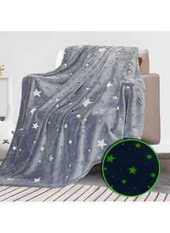 Buy Kids Glow in The Dark Blanket Soft Throw All Seasons for Couch Sofa Bed 150 x 120cm in UAE