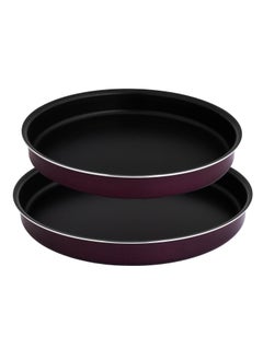 Buy Round Oven Tray Set 2 Pieces 38-34 cm in Saudi Arabia