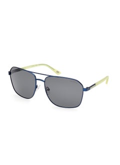 Buy Men's Polarized Navigator Shape Metal Sunglasses SE636691D65 - Lens Size: 65 Mm - Matte Blue in Saudi Arabia