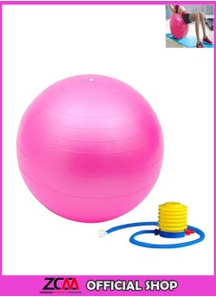 Buy Yoga Fitness Exercise Ball With Air Pump 75cm in UAE