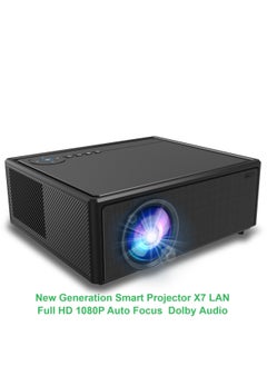 اشتري Projector New Generation Smart Projector X7 ATV Full HD 1080P Auto Focus Electric Focus 4-Point Keystone Correction Dolby Audio Dual Stereo Speaker في الامارات