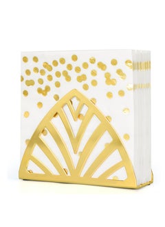 Buy Napkin Holder for Table Decor Gold Metal Napkin Holder for Dining Table Kitchen Countertop Paper Organizer Farmhouse Tissue Holder Decorative Tissue Dispenser in Saudi Arabia