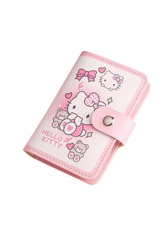 Buy Mini Cartoon Leather ID Card Holder Soft PU Leather Credit Card Organizer with 22 Card Slots Portable Ultra-thin and Large capacity Anti-demagnetization Multi Card Driver's License Package For Girl in Saudi Arabia