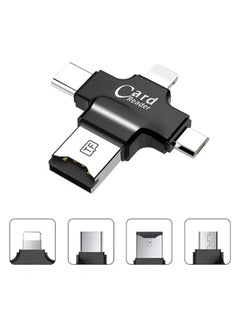 Buy 4 in 1 USB OTG TF Micro SD Card Reader Adapter Type C in UAE