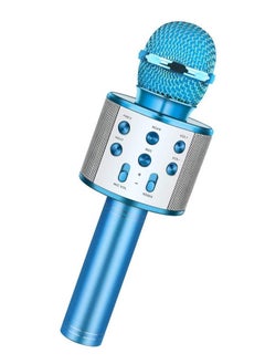 اشتري Wireless Bluetooth Karaoke Microphone,Rechargeable Kids Microphone Karaoke Machine,Professional Handheld Karaoke Mic Speaker Home KTV Kids Birthday Party - Best Gifts for Kids Adults (Blue) في الامارات