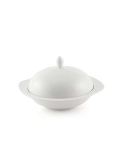 Buy Ivory Porcelain Bowl with Cover 16.4 cm in UAE