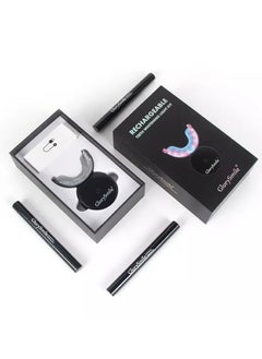 Buy Wireless Rechargeable Teeth Whitening Light Kit Black Luxury Home Tooth Cleaning Set Stain & Plaque Removal With Max Effect Unisex in UAE