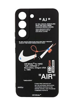 Buy Protective Case Cover For Samsung galaxy S22 5G Nike off-White Case Black in UAE