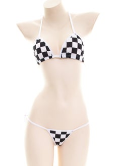 Buy 2pcs personalized bikini printed strappy underwear comfortable underwear set in UAE