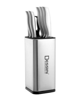 اشتري Dessini 8-Piece Knife Set with Acrylic Block 6006 Silver في الامارات