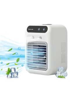 Buy Air Conditioner Fan Portable Air Cooler USB Rechargable Air Cooling Fan with 2 Wind Speeds 500ml in Saudi Arabia