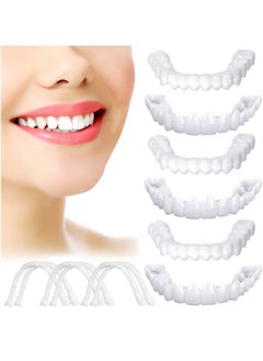 Buy Temporary Veneers for Men and Women, Natural Look, Comfortable Fit, Covers Imperfect Teeth, Instant Smile Makeover, Regain Confidence(6 PCS) in UAE