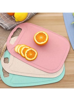 Buy Mini Kitchen Cutting Board Mat Small Fruit Cutting Board Straw Plastic Cutting Board, Juice Slot, Padded Easy Grip Handle, Non-Hole (13" x 8.5") 3-Pack in Saudi Arabia