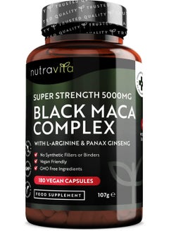 Nutravita TESTOMAX™ 2.0 Supplements for Men - 210 Vegan Capsules - 1450mg per Dose, 17 Active Ingredients Including Ashwagandha KSM 66®, CoQ10, Maca Root