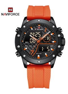 Buy Men's Analog+Digital Round Shape Silicone Wrist Watch NF9221 B/O/O - 46 Mm in UAE