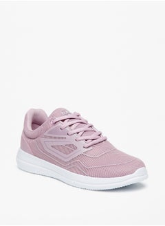 اشتري Textured Womens Sports Shoes with Lace-Up Closure في الامارات