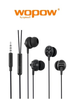 Buy Wopow AU-03  Stereo Earphone - Black in Saudi Arabia