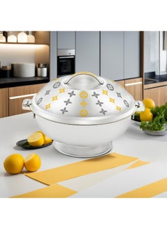 اشتري Noor Hotpot Stainless Steel Casserole Insulated Thermal Serving Bowl Keeps Food Hot for long time في الامارات