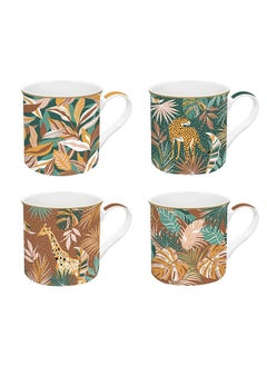 اشتري Namibia Porcelain China Mug, Multicolour - 300 ml, Set of 4 في الامارات