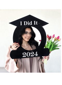 Buy Circular graduation frame, in white and black in Saudi Arabia