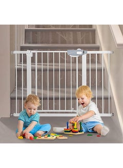 Buy Auto Close Extra Wide Child Gate Suitable For 75-144 CM, Including 10/20/30 CM Extension Rack Kit in UAE