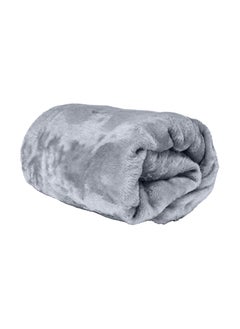 اشتري Single Micro Fleece Flannel Blanket - 260 GSM, Super Plush and Comfy Throw Blanket, Size : 150 x 200cm, Grey في الامارات