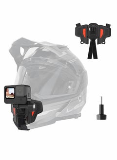 اشتري Upgraded Motorcycle Helmet Chin Mount for GoPro Max Hero 10 9 8 7 6 5 Insta 360 One R One X DJI Osmo Cellphone and More Action Camera, with Go Pro Mount Adapter Screw Accessories في الامارات