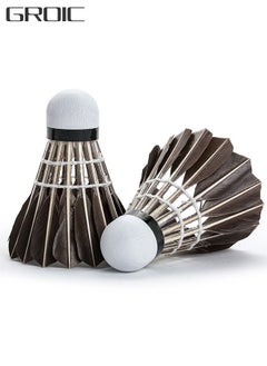 اشتري Goose Feather Badminton Shuttlecocks with Great Stability and Durability, High Speed Badminton ball, Pack of 12 في السعودية