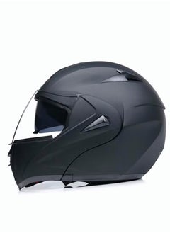 Buy Motorcycle Helmet Full Face Multipurpose Racing Helmet Unisex Matte Black L in Saudi Arabia