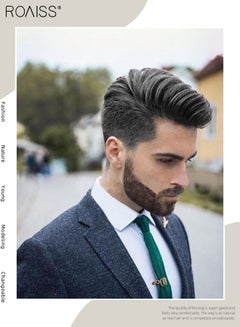 اشتري Men's Short Straight Hair Wig, Synthetic Natural Heat Resistant Fiber Breathable Hair Replacement for Male for Daily Wear, Party, Costume, Cosplay, Black في السعودية