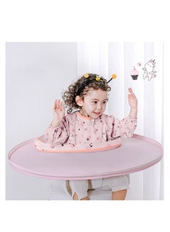 Buy Asher Infant To Toddler Sturdy Feeding Table Dinning Table With Bibs Pink in UAE