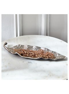 Buy Splendid Leaf Shape Decorative Platter 34 x 2 x 10.5 cm in Saudi Arabia